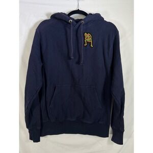 Rowing Blazers Mens Navy Blue Embroidered Logo Pullover Hoodie Size S